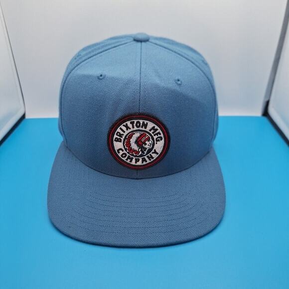 Brixton MFG. Company Cap Hat Embroidered Logo SnapBack Wool Blue - Picture 1 of 7